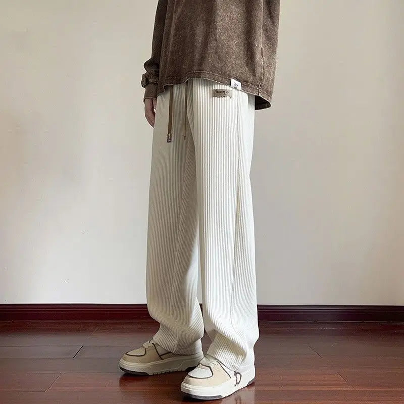 Street Unisex Loose Wide Leg Straight Casual Pants